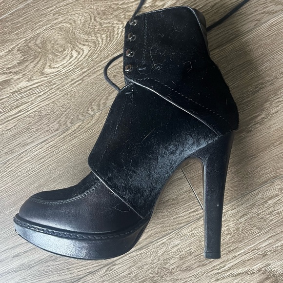 Barbara Bui 5” heeled pony hair booties - Picture 3 of 5